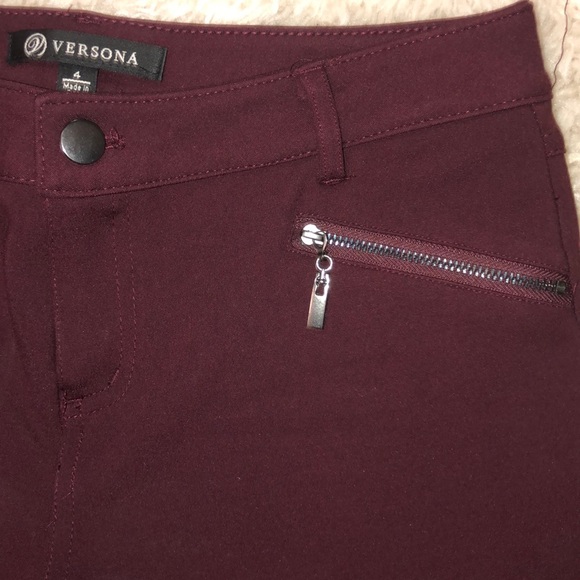 Versona Maroon Jeggings - Picture 3 of 4